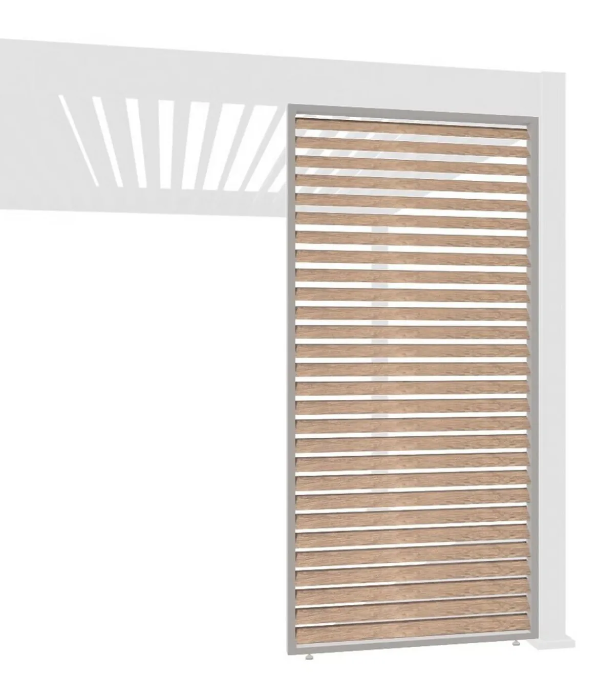 Weide Horizontales Seitenwand-Paneel, Holzoptik, ca. B93/H236 cm