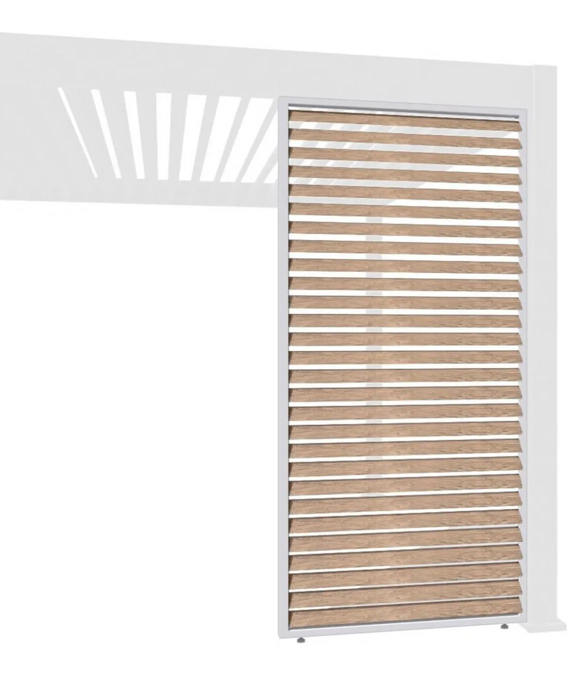 Weide Horizontales Seitenwand-Paneel, Holzoptik, ca. B93/H236 cm
