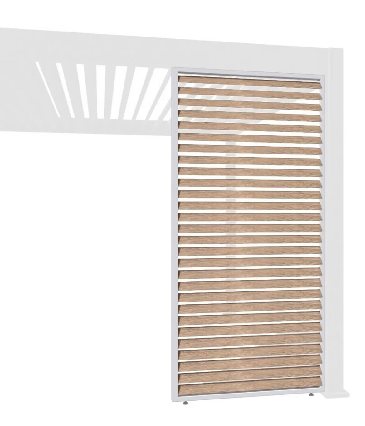Weide Horizontales Seitenwand-Paneel, Holzoptik, ca. B123/H236 cm