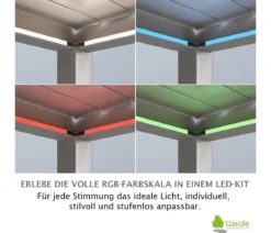 Weide LED-Kit für Pergola, 4 x 4 m