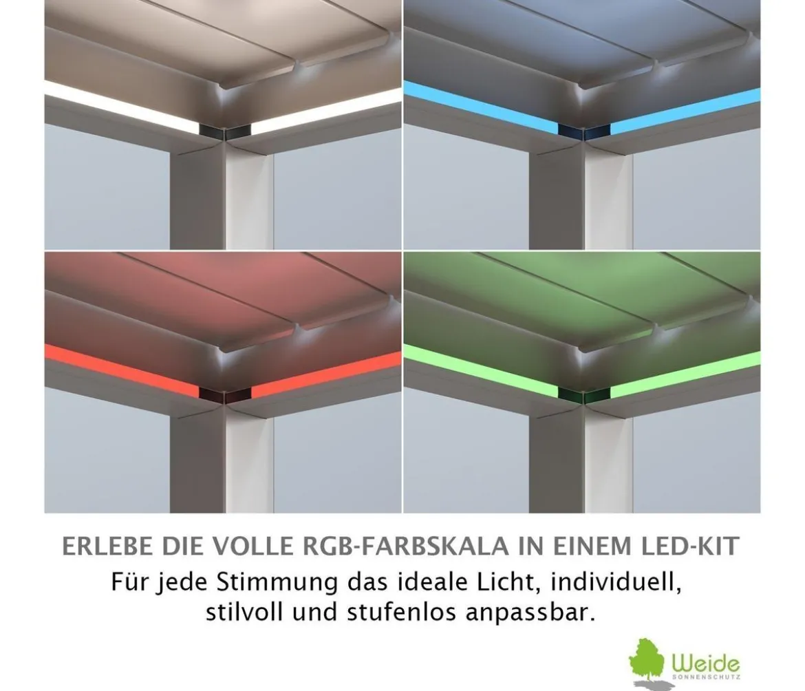 Weide LED-Kit für Pergola, 4 x 4 m