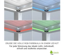Weide LED-Kit für Wandpergola, 3 x 5,3 m
