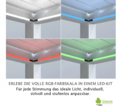 Weide LED-Kit für Wandpergola, 3 x 3 m