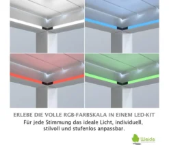 Weide LED-Kit für Wandpergola, 4 x 6 m