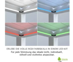 Weide LED-Kit für Wandpergola, 3 x 3,6 m