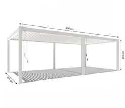 Weide Pergola Deluxe Plus 4x8, ca. B800/H255/T400 cm