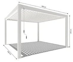 Weide Pergola Deluxe Plus 4x4, ca. B400/H255/T400 cm
