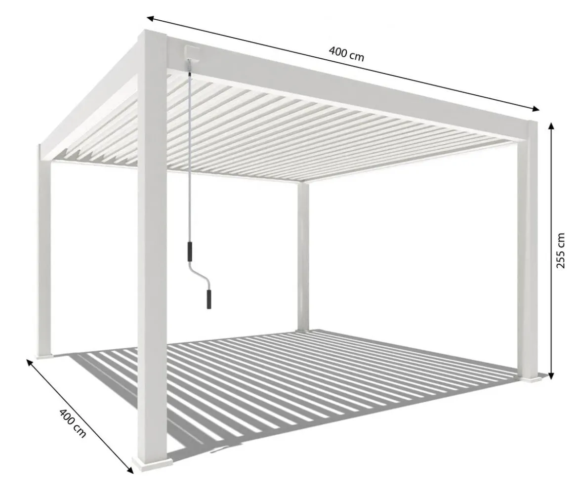 Weide Pergola Deluxe Plus 4x4, ca. B400/H255/T400 cm