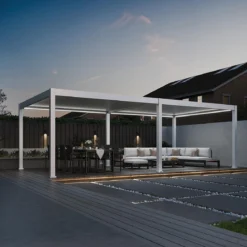 Weide Pergola LED E-Deluxe Plus 4x8, ca. B800/H255/T400 cm