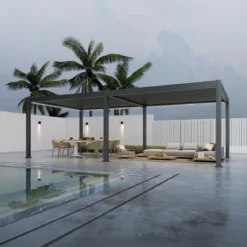 Weide Pergola LED E-Deluxe Plus 8x4, ca. B800/H255/T400 cm