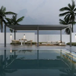 Weide Pergola LED E-Deluxe Plus 8x4, ca. B800/H255/T400 cm