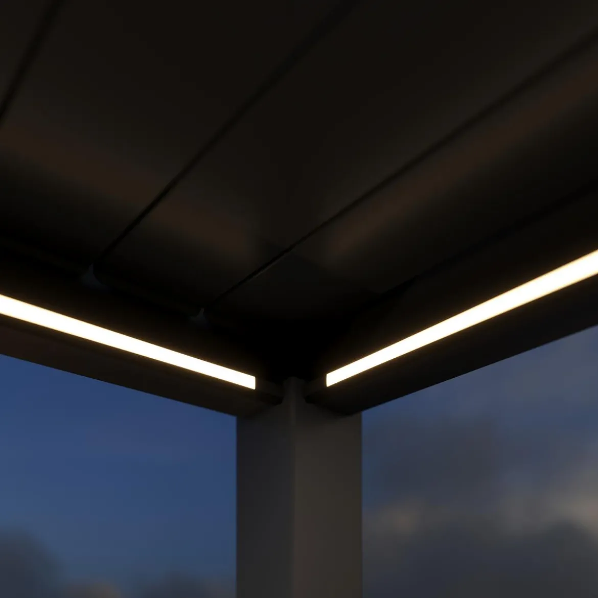 Weide Pergola LED E-Deluxe Plus 4x6, ca. B600/H255/T400 cm