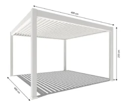 Weide Pergola LED E-Deluxe Plus 4x4, ca. B400/H255/T400 cm