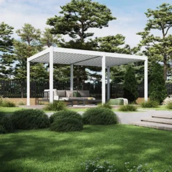 Weide Pergola LED E-Deluxe 3,6x5,3, ca. B530/H255/T360 cm