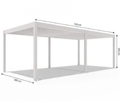 Weide Pergola LED E-Deluxe 3,6x7,2, ca. B720/H255/T360 cm