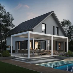 Weide Pergola LED E-Deluxe 3,6x7,2, ca. B720/H255/T360 cm