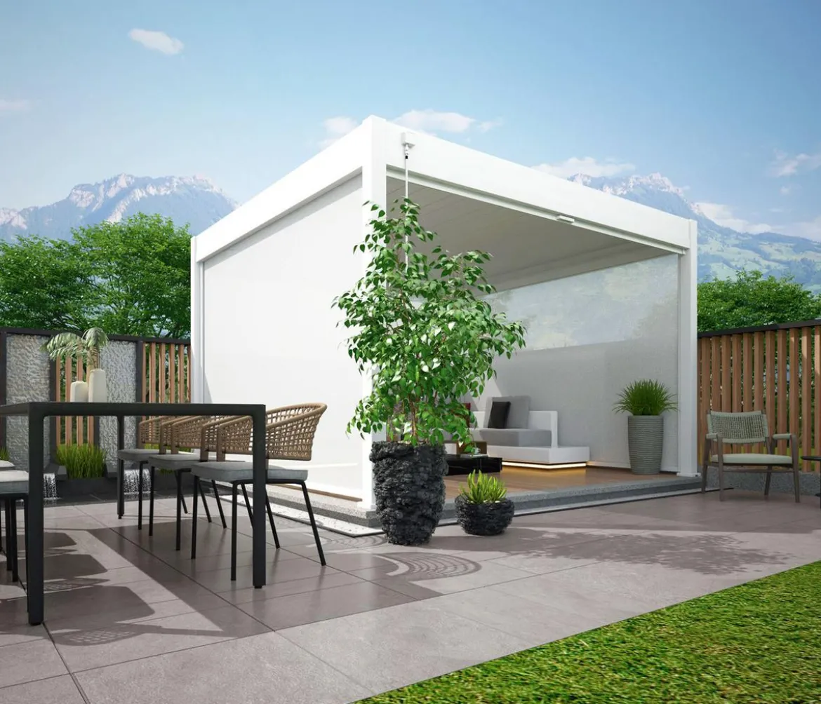 Weide Sonnenrollo für Deluxe/Classic Pergola, ca. B300 cm