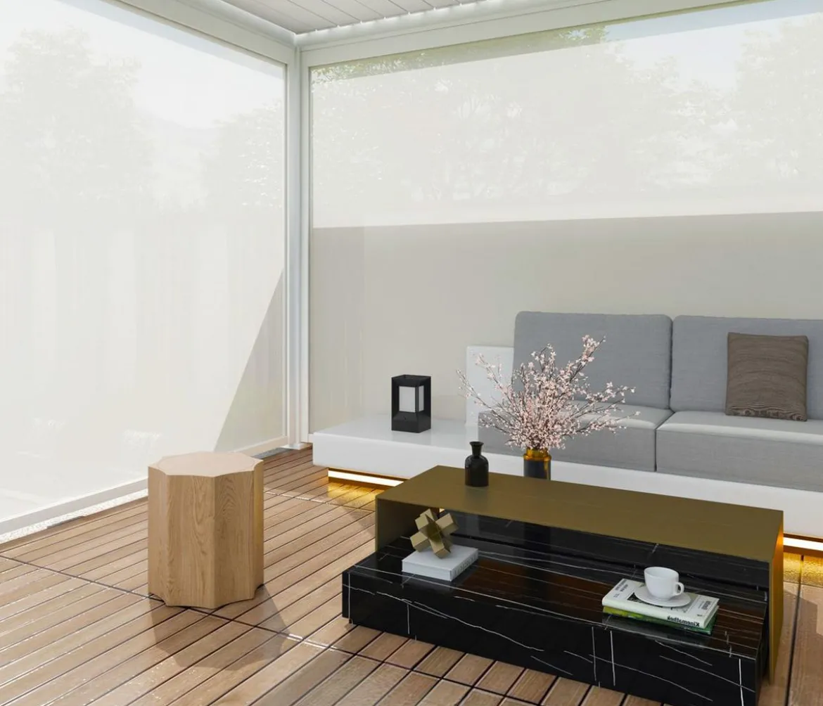 Weide Sonnenrollo für Deluxe/Classic Pergola, ca. B300 cm