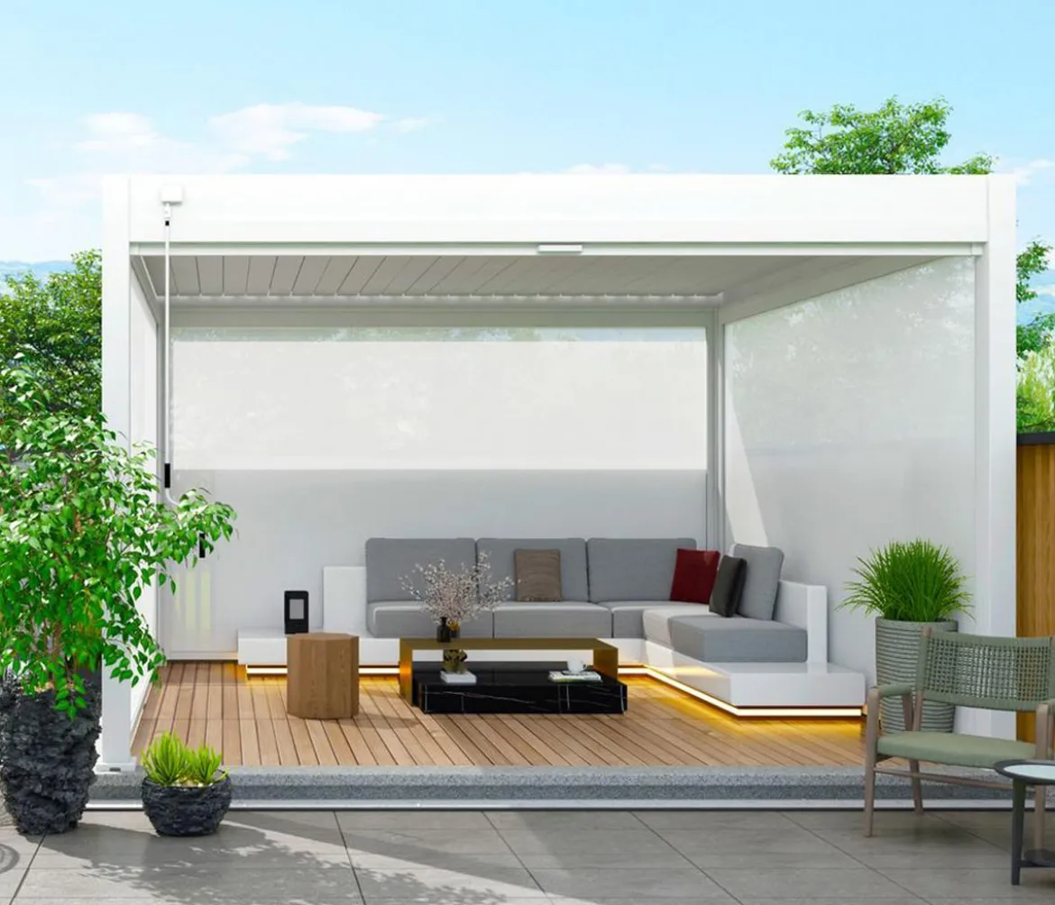 Weide Sonnenrollo für Deluxe/Classic Pergola, ca. B300 cm