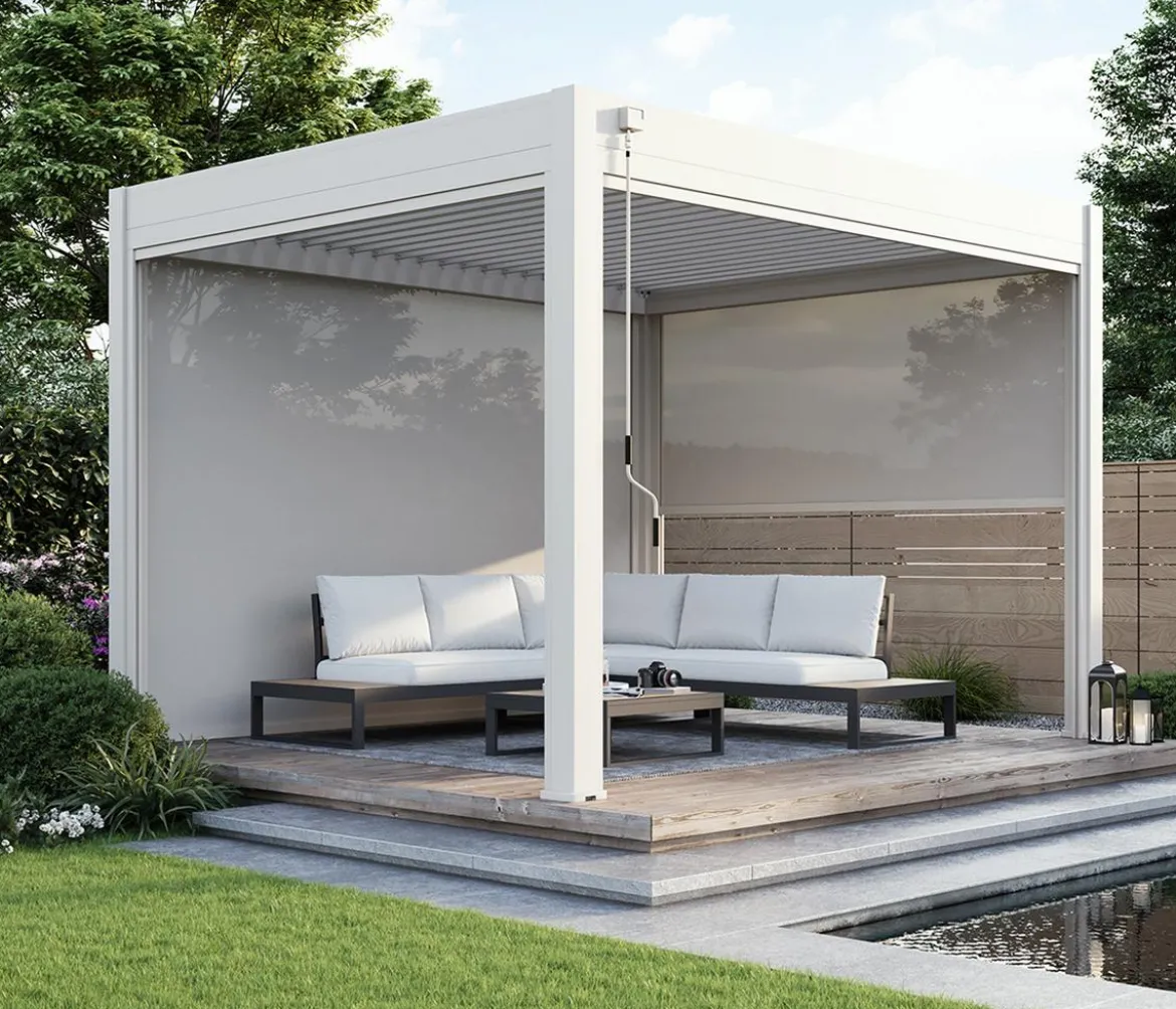 Weide Sonnenrollo für Deluxe/Classic Pergola, ca. B300 cm