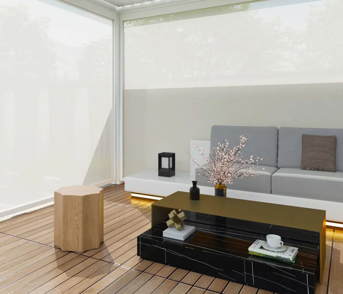 Weide Sonnenrollo für Deluxe/Classic Pergola, ca. B400 cm