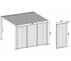 Weide Vertikales Seitenwand-Paneel, ca. B123/H236 cm