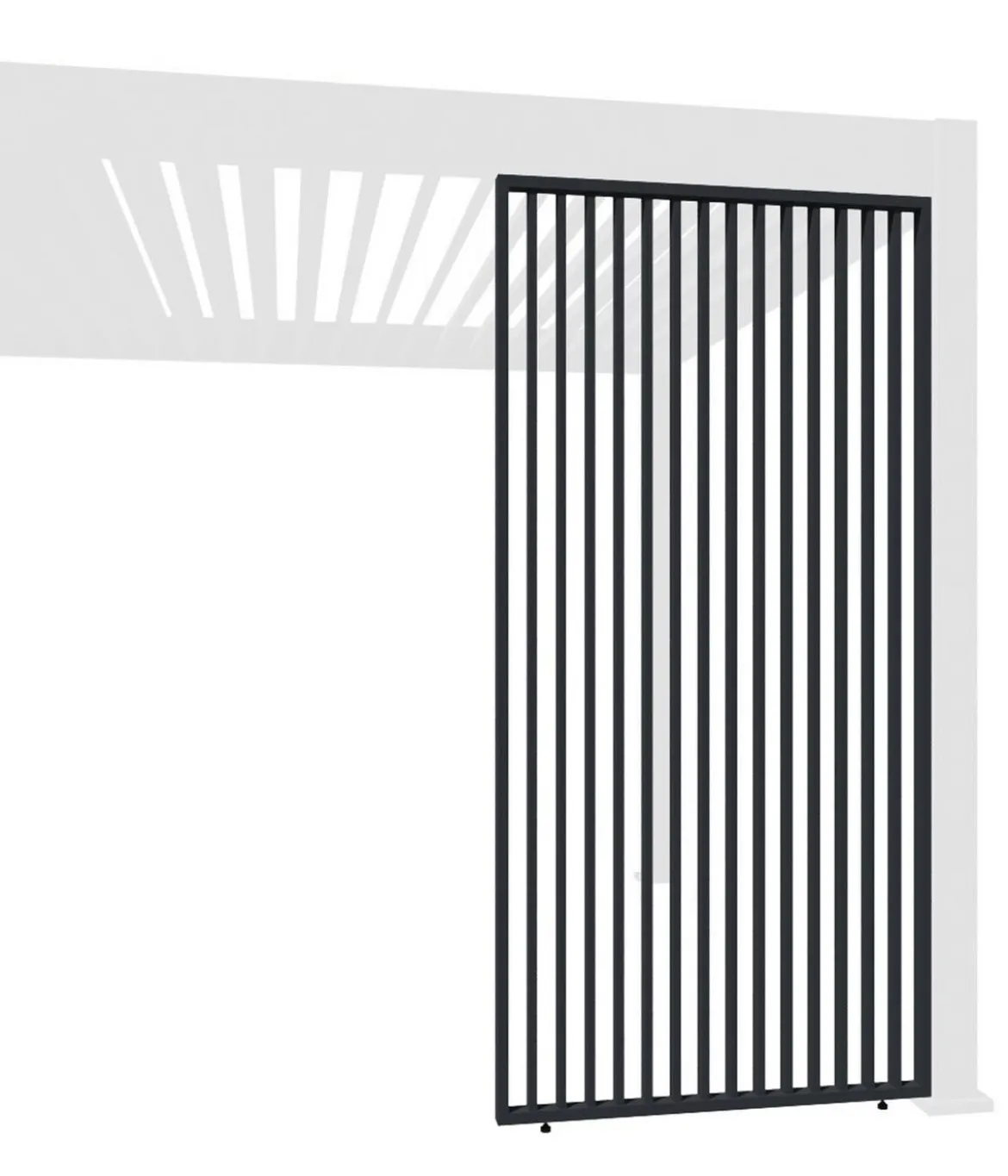 Weide Vertikales Seitenwand-Paneel, ca. B123/H236 cm