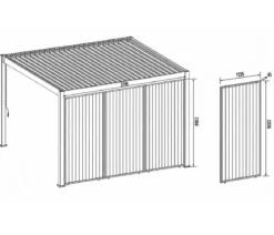 Weide Vertikales Seitenwand-Paneel, ca. B123/H236 cm