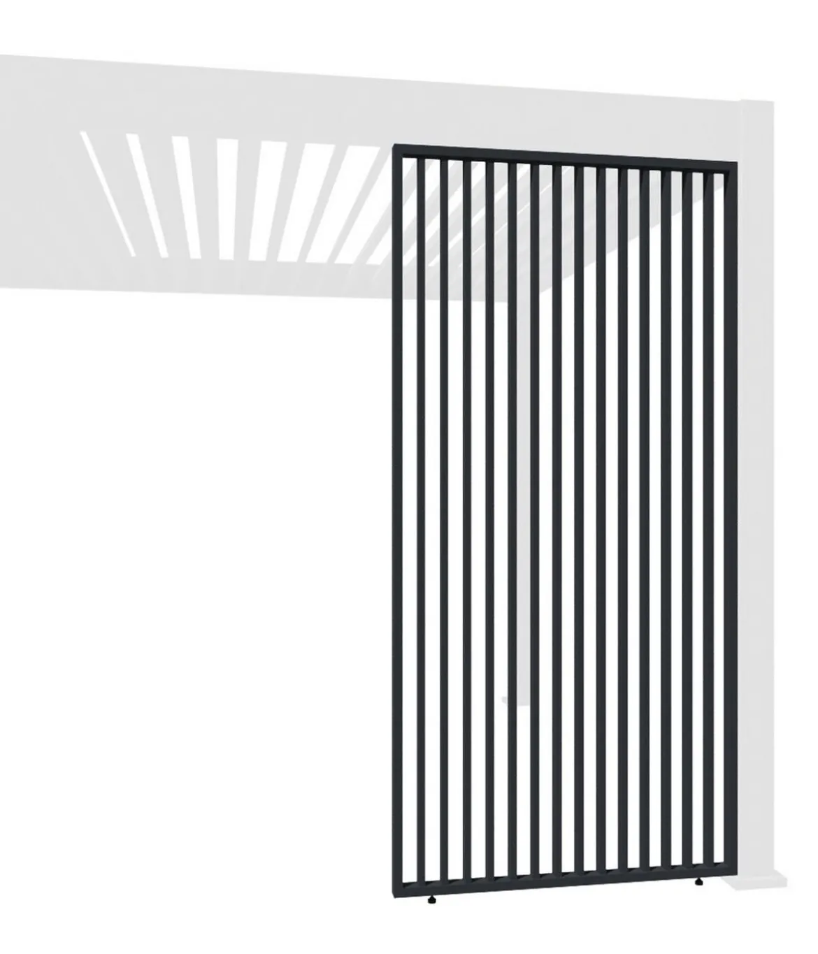Weide Vertikales Seitenwand-Paneel, ca. B93/H236 cm
