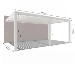 Weide Wand-Pergola Deluxe Plus 4x6, ca. B600/H255/T400 cm