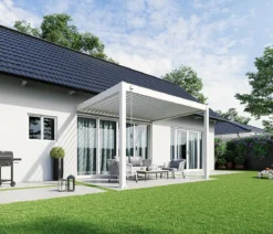 Weide Wand-Pergola Deluxe 3x3.6 Voll-Alu, ca. B360/H255/T300 cm