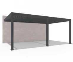Weide Wand-Pergola LED E-Deluxe Plus 4x6, ca. B600/H255/T400 cm