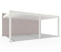 Weide Wand-Pergola LED E-Deluxe Plus 4x6, ca. B600/H255/T400 cm