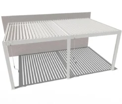 Weide Wand-Pergola LED E-Deluxe Plus 4x6, ca. B600/H255/T400 cm