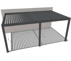 Weide Wand-Pergola LED E-Deluxe Plus 4x6, ca. B600/H255/T400 cm