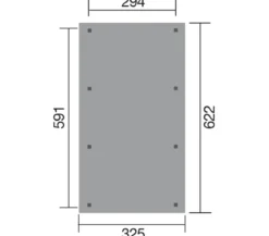 Weka Carport 609, ca. B325/H240/T622 cm