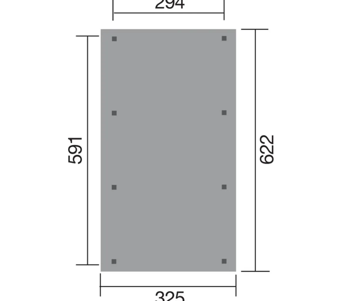 Weka Carport 609, ca. B325/H240/T622 cm