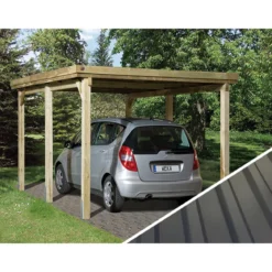Weka Carport 617, mit Stahldach