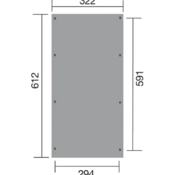 Weka Carport 617, ohne Dacheindeckung
