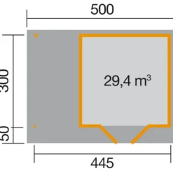 Weka Designhaus 126 A+ Gr. 2, ca. B500/H247/T377 cm