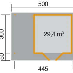 Weka Designhaus 126 A+ Gr. 2, ca. B500/H247/T377 cm