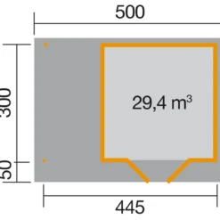 Weka Designhaus 126 A+ Gr. 2, ca. B500/H247/T377 cm