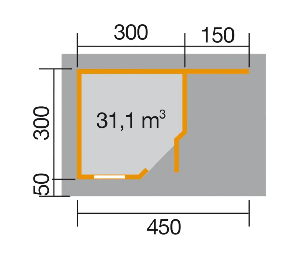 Weka Designhaus 213 A Gr.2, ca. B501/H237/T338 cm