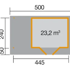 Weka Designhaus 126 A+ Gr. 1, ca. B500/H247/T316 cm