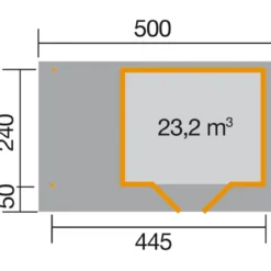 Weka Designhaus 126 A+ Gr. 1, ca. B500/H247/T316 cm