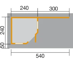 Weka Designhaus 213 B Gr.1, ca. B586/H237/T278 cm