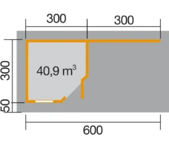 Weka Designhaus 213 B Gr.2, ca. B646/H237/T338 cm