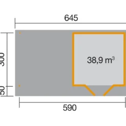 Weka Designhaus 126 B+ Gr. 2, ca. B645/H247/T377 cm