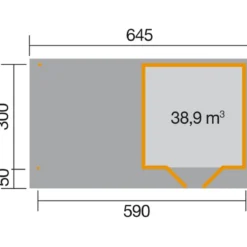 Weka Designhaus 126 B+ Gr. 2, ca. B645/H247/T377 cm
