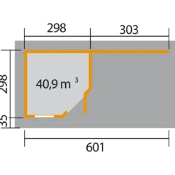 Weka Designhaus 213 B+ Gr. 2, ca. B645/H259/T339 cm